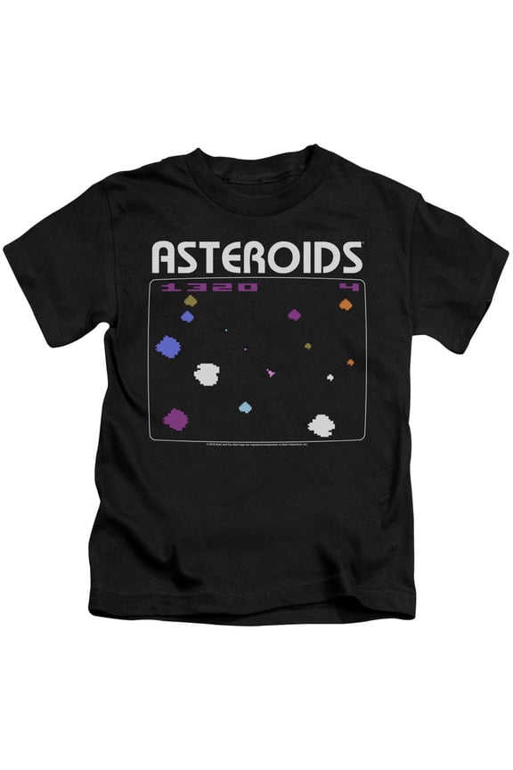 Atari - Asteroids Screen - Juvenile Short Sleeve Shirt - 5/6