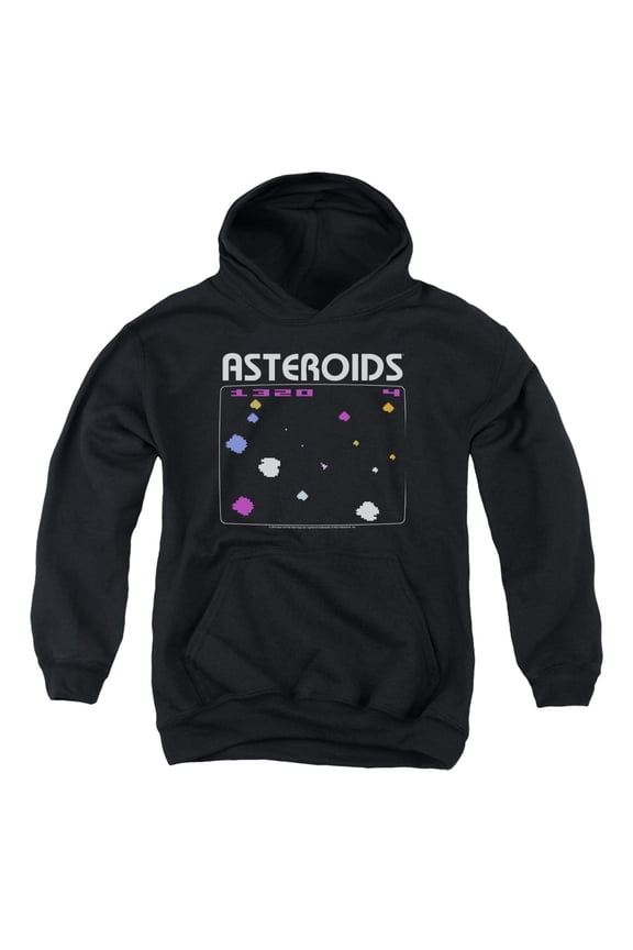 Atari - Asteroids Screen - Youth Hooded Sweatshirt - Large