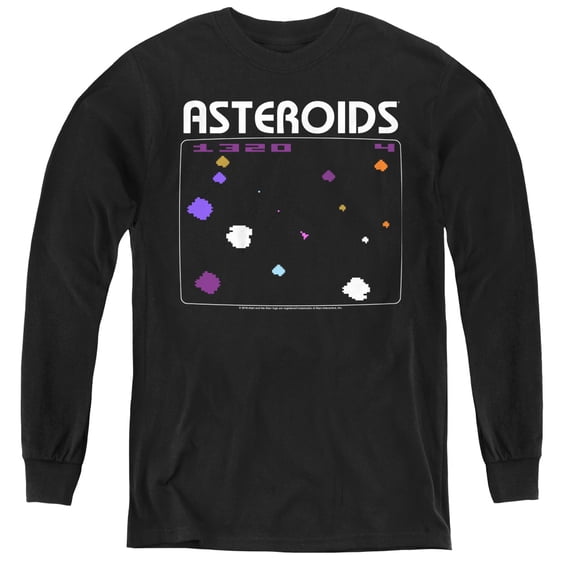 Atari - Asteroids Screen - Youth Long Sleeve Shirt - Large