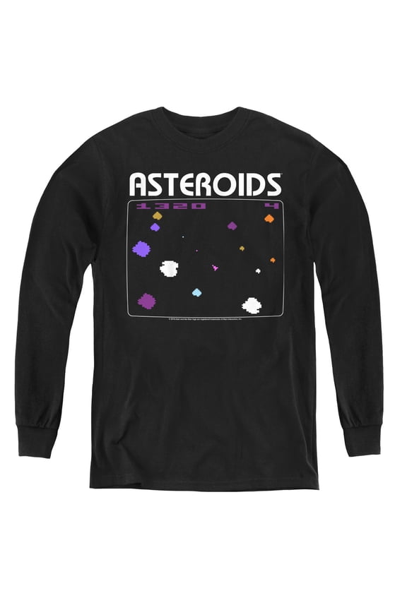 Atari - Asteroids Screen - Youth Long Sleeve Shirt - Small