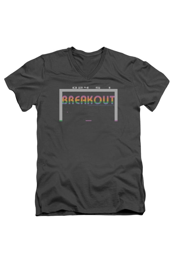 Atari - Breakout 2600 - Slim Fit V Neck Shirt - Small