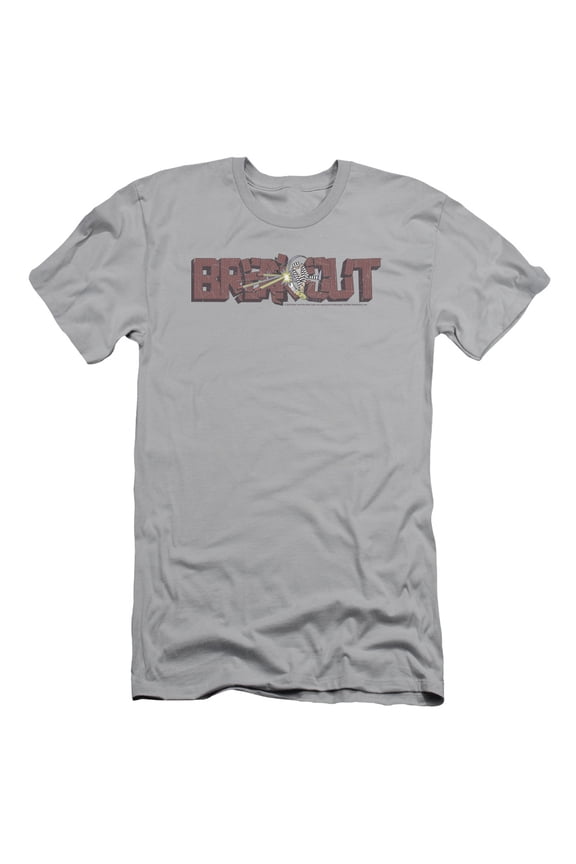 Atari Breakout Distressed S/S Adult 30/1 T-Shirt Silver