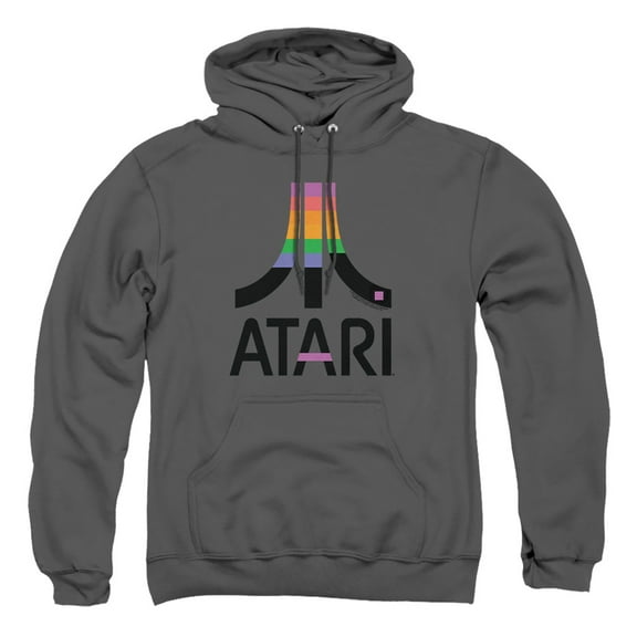 Atari Breakout Inset Adult Pull-Over Hoodie, Charcoal, Small
