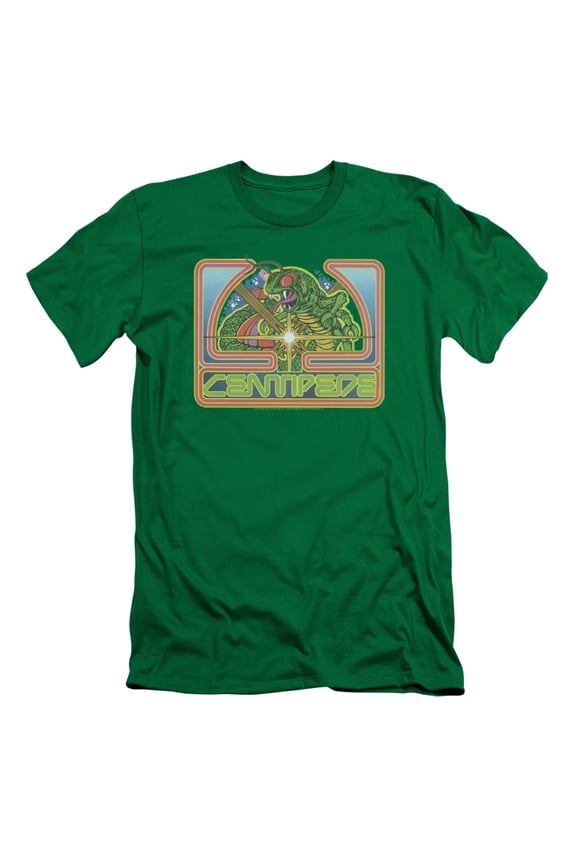 Atari Centipede Green S/S Adult 30/1 T-Shirt Kelly Green