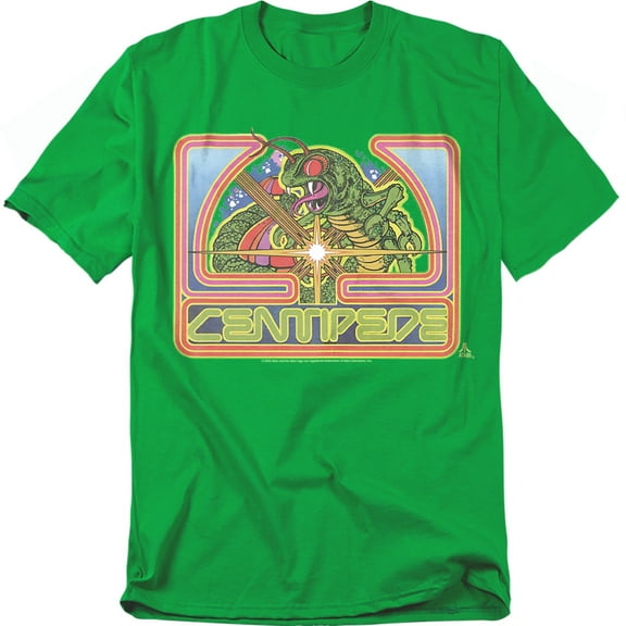 Atari T-Shirt Centipede Green Unisex Graphic Tee For Men & Women