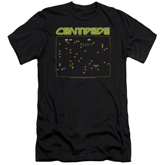 Atari - Centipede Screen - Premium Slim Fit Short Sleeve Shirt - X-Large