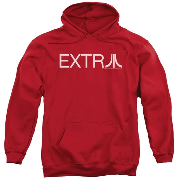 Atari Extra Adult Pullover Hoodie Sweatshirt Red
