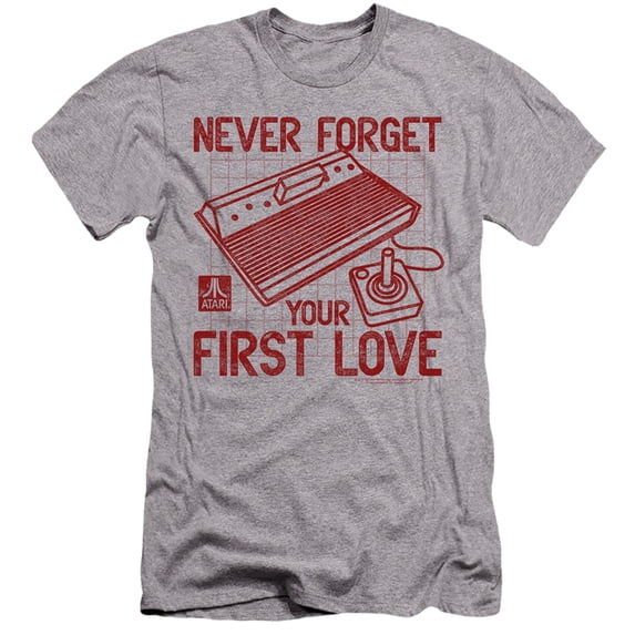 Atari First Love Premium Canvas T-Shirt Adult Slim Fit 30/1 Athletic Heather
