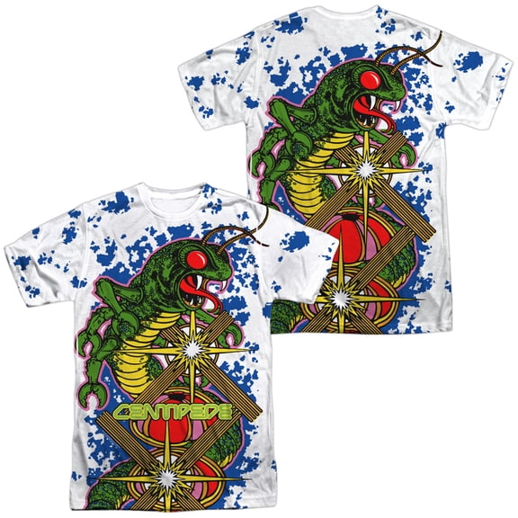 Atari Insect Attack Unisex Adult Sublimated Costume T Shirt (Front/Back), Medium Multicolor