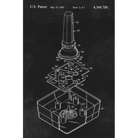Atari Joystick Videogame Patent Art Print
