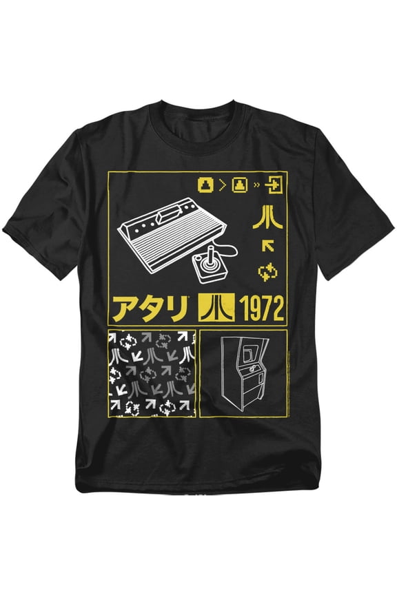 T-Shirt Kanji Squares Unisex Graphic Tee For Men & Women Black 