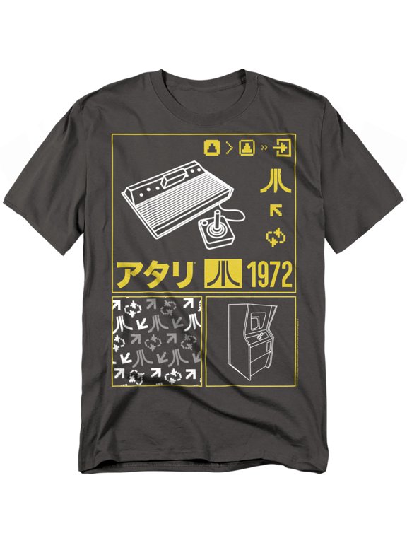 T-Shirt Kanji Squares Unisex Graphic Tee For Men & Women Charcoal