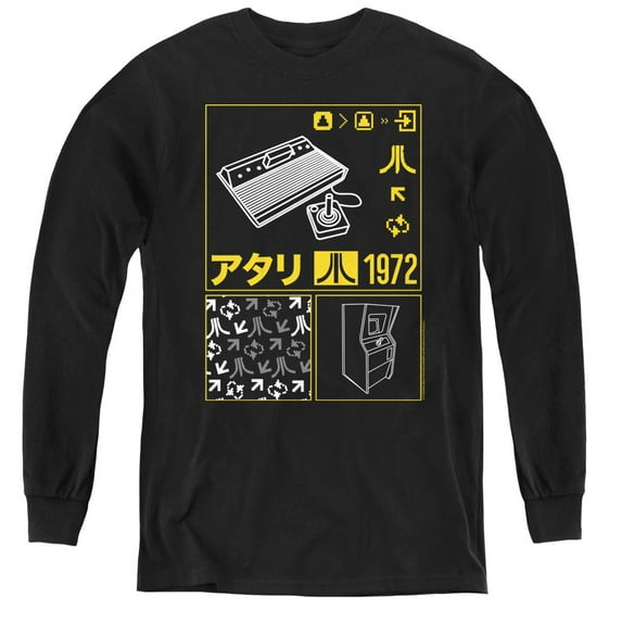 Atari - Kanji Squares - Youth Long Sleeve Shirt - Small
