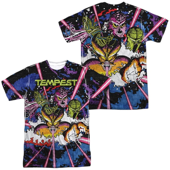 Atari Key Art Unisex Adult Sublimated Costume T Shirt (Front/Back), Medium Multicolor