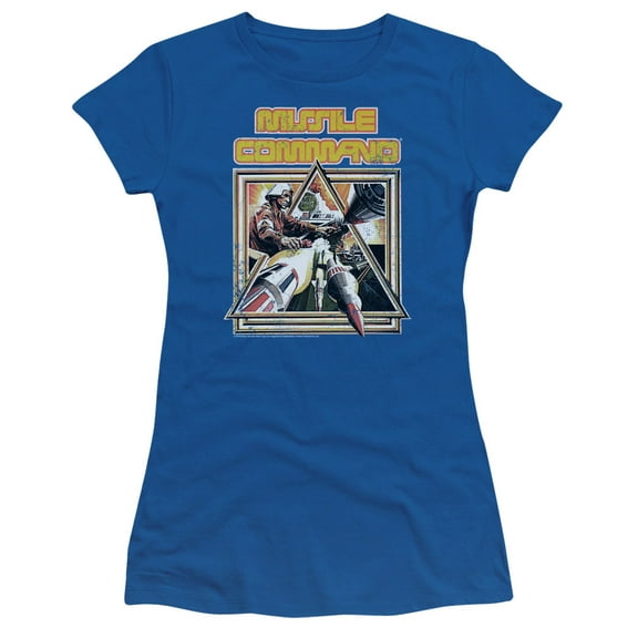 Atari - Missle Commander - Juniors Teen Girls Cap Sleeve Shirt - Large