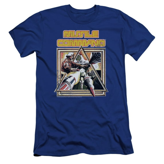 Atari - Missle Commander - Premium Slim Fit Short Sleeve Shirt - Large