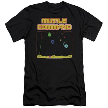 Atari - Missle Screen - Premium Slim Fit Short Sleeve Shirt - X-Large