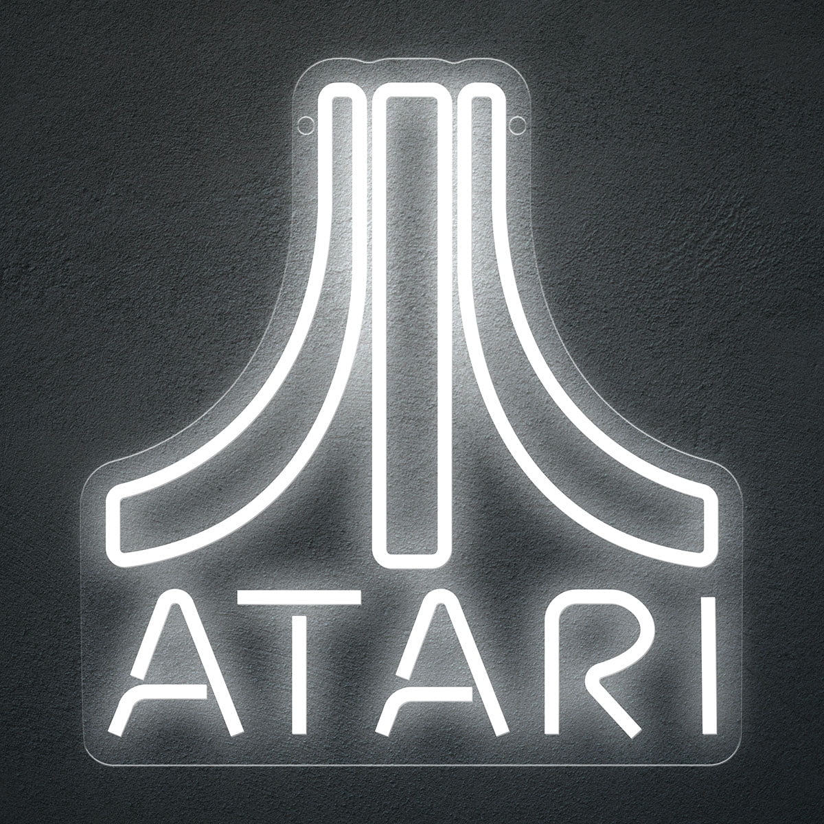Atari Neon LED Sign, Officially Licensed, Gaming Light - White (12" x 13")