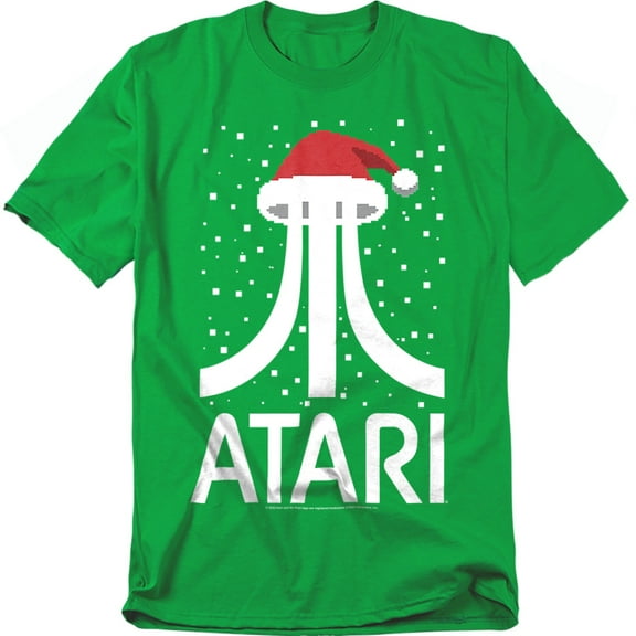 Atari T-Shirt Pixel Santa Hat Unisex Graphic Tee For Men & Women
