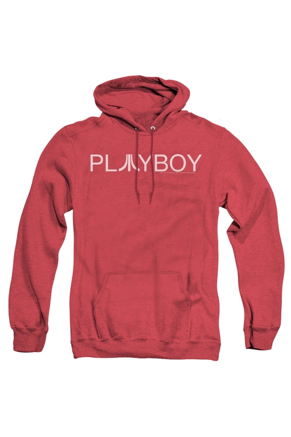 Atari Playboy Adult Heather Hoodie Sweatshirt Red