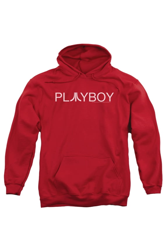 Atari Playboy Adult Pullover Hoodie Sweatshirt Red