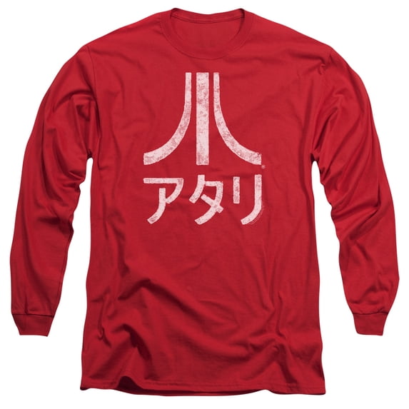 Atari Rough Kanji Long Sleeve T-Shirt Adult 18/1 Red