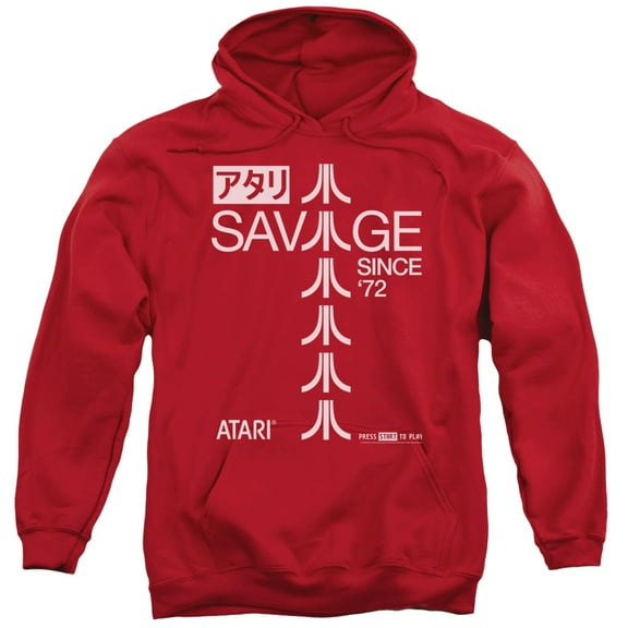 Atari Savage 72 Adult Pullover Hoodie Sweatshirt Red