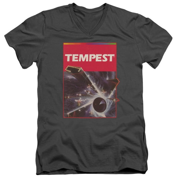 Atari - Tempest Box Art - Slim Fit V Neck Shirt - Large