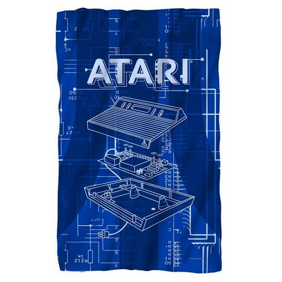 Atari/inside Out-fleece Blanket-white-36x58