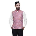 thumbnail image 1 of Atasi Bird Printed Wedding Jackets For Men Nehru Jacket Waist Coat For Wedding & Festive Season-Large, 1 of 4