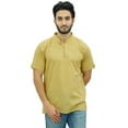 thumbnail image 1 of Atasi Casual Half Sleeves Men's Cotton Mandarin Collar Shirt Tunic-Small, 1 of 7
