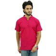 thumbnail image 1 of Atasi Casual Half Sleeves Men's Cotton Mandarin Collar Shirt Tunic-XXX-Large, 1 of 6