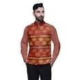 thumbnail image 1 of Atasi Casual Jacket For Men Printed Nehru Jacket Mens Wedding Indian Waistcoat Mandarin Blazer-X-Large, 1 of 3