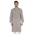 thumbnail image 1 of Atasi Cotton Kurta Solid Ethnic- Festive Long Shirt W/ Pintuck Traditional Indian Wear For Men's, 1 of 7