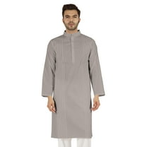 Atasi Cotton Kurta Solid Ethnic- Festive Long Shirt W/ Pintuck Traditional Indian Wear For Men's