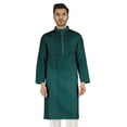thumbnail image 1 of Atasi Cotton Kurta Solid Ethnic- Festive Long Shirt W/ Pintuck Traditional Indian Wear For Men's, 1 of 7