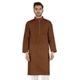 thumbnail image 1 of Atasi Cotton Kurta Solid Ethnic- Festive Long Shirt W/ Pintuck Traditional Indian Wear For Men's, 1 of 7