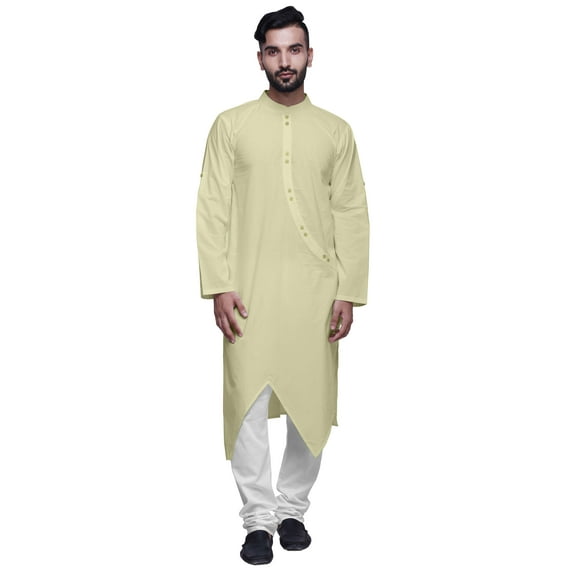 Atasi Cotton Long Kurta For Men Designer Clothing Button Down Solid Ethnic Kurtas