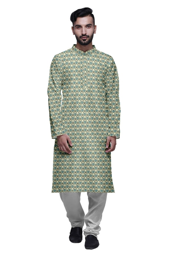 Cotton Long Kurta Pajama Set For Men Designer Casual Kurta Pajama Clothing