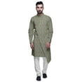 thumbnail image 1 of Atasi Cotton Long Kurta Pajama Set For Men Designer Casual Kurta Pajama Clothing, 1 of 3
