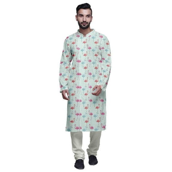 Atasi Cotton Printed Long Kurta Pajama For Men Designer Casual Kurta Pajama Clothing