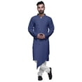 thumbnail image 1 of Atasi Cotton Satin Angrakha Style Long SleeveÂ&nbsp;KurtaÂ&nbsp;For Men Solid DesignerÂ&nbsp;Kurta, 1 of 5