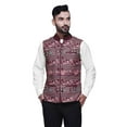 thumbnail image 1 of Atasi Decorative Casual Jacket For Men Printed Nehru Jacket Mens Wedding Indian Waistcoat Mandarin Blazer-Small, 1 of 4