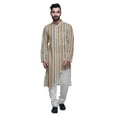 thumbnail image 1 of Atasi Designer Kurta Set For Boys Printed Long Kurta Pajama Summer Clothing, 1 of 4