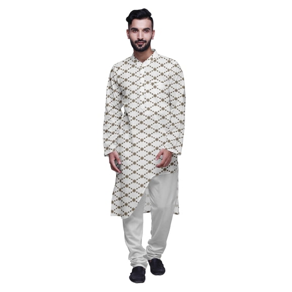Atasi Designer Kurta Set For Boys Printed Long Kurta Pajama Summer Clothing