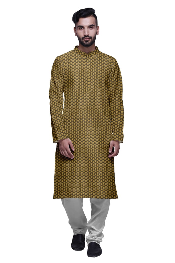 Designer Printed Kurta For Boys Casual Kurta Pajama Set Summer Clothing