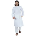 thumbnail image 1 of Atasi Designer Solid Kurta For Menâ€™s Mandarin Collar Cotton Ethnic Long Wear, 1 of 7