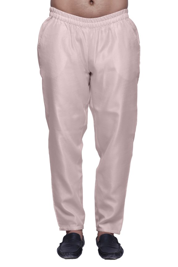Dupion Adjustable Solid Readymade Pajama Ethnic Wear Mens Bottom Pant