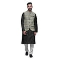 thumbnail image 1 of Atasi Ethnic Kurta Churidar Pajama Set With Printed Nehru Jacket Set For Mens, 1 of 3
