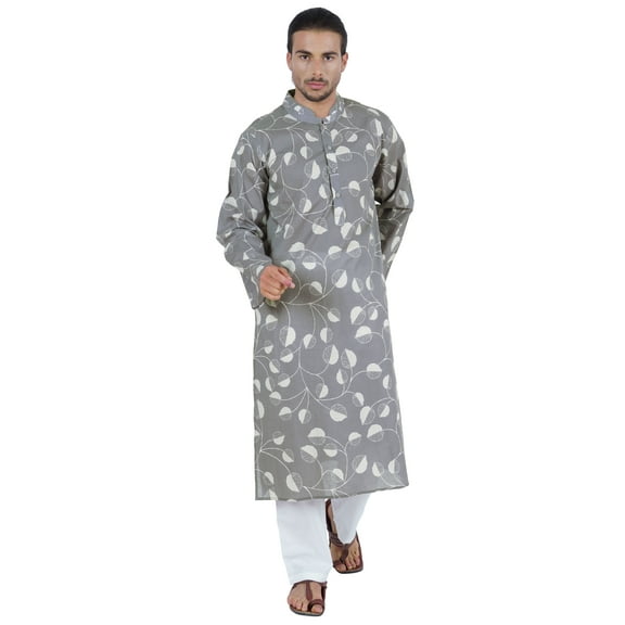 Atasi Ethnic Long Sleeves Kurta For Menâ€™s Printed Chinese Collar Mens Party Wear